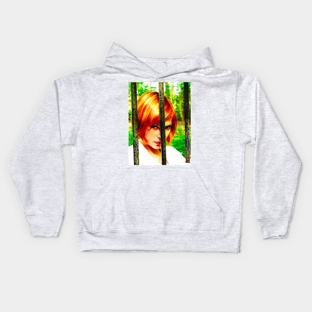 Beauty behind bars (color filter) Kids Hoodie by bobdijkers